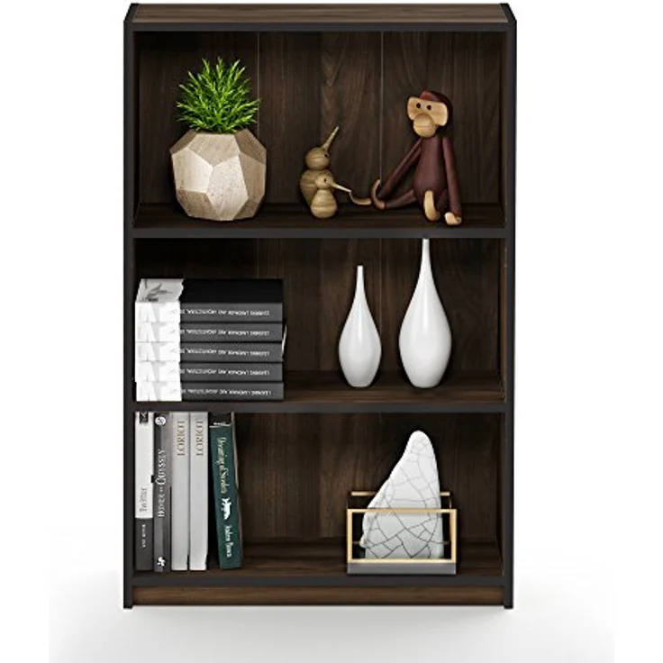 Furinno JAYA Einfaches Bücherregal, Columbia Walnut, 24. 13x62. 23x102. 36 cm – Bild 6