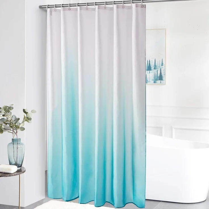 Duschvorhang 180x200cm Textil Wasserdicht Anti-schimmel Waschbar Badezimmer – Bild 5