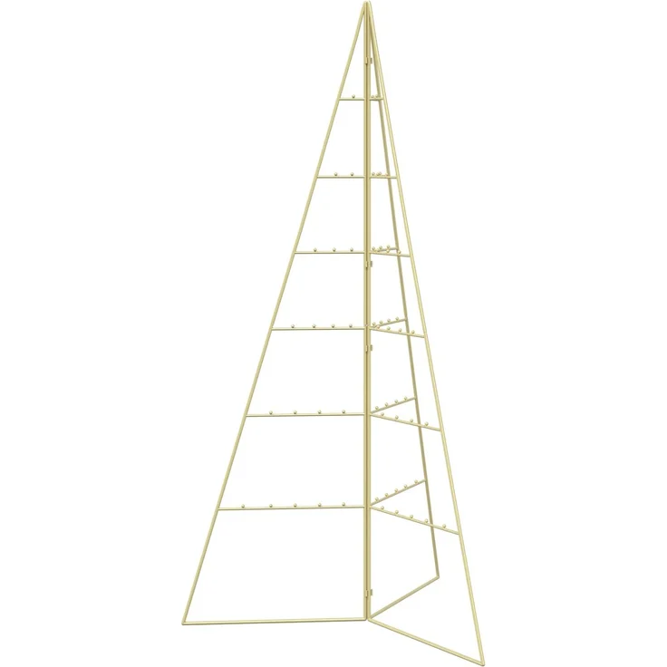 vidaXL Metall Weihnachtsbaum KUOPIO 140 cm Stahl Gold 42053859 – Bild 2