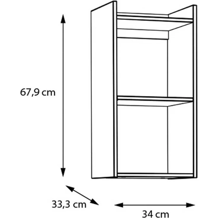 Regal Winston / Whenua, Holzwerkstoff, Holzfarben, 34 x 68 x 32 cm – Bild 4