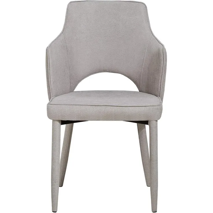 Homemania Stuhl Alhena Beige, Metall und Stoff, für Büro, Wohnzimmer, Esszimmer, Küche, Schlafzimmer, Stuhl mit Metallrahmen, Sitzhöhe: 47 cm, Sitztiefe: 48 cm