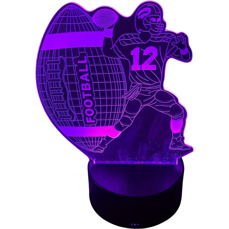 LED Nachtlicht Deko Lampe Leuchte Poesielicht Motiv "Football"