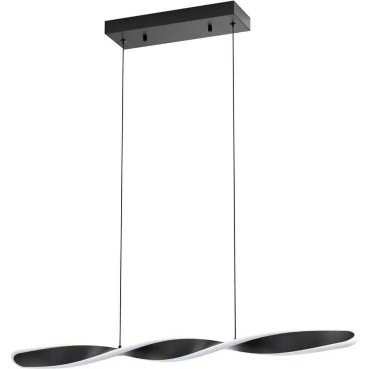 Novel 'HENDERSON' LED-Hängeleuchte, Kunststoff schwarz, 6 x 150 x 89 cm, dimmbar