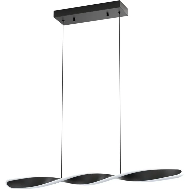 Novel 'HENDERSON' LED-Hängeleuchte, Kunststoff schwarz, 6 x 150 x 89 cm, dimmbar – Bild 1