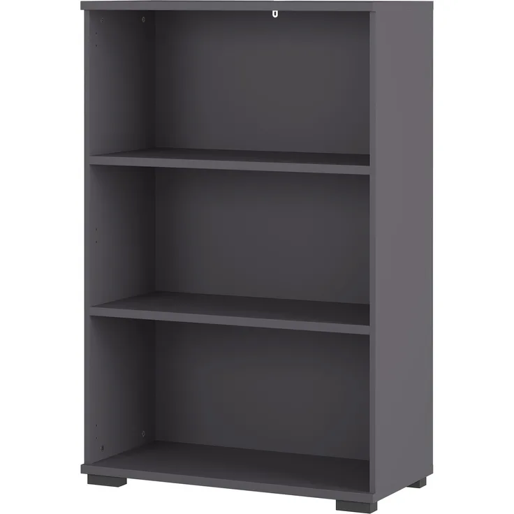 Bücherregal >M-416< (BxHxT: 80x123x40 cm) in anthrazit - 80x123x40cm (BxHxT)