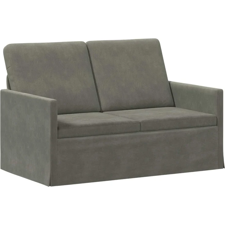 vidaXL 2-Sitzer Sofa Hellgrau 130 x 81 x 82 cm Cordstoff 42041067 – Bild 1