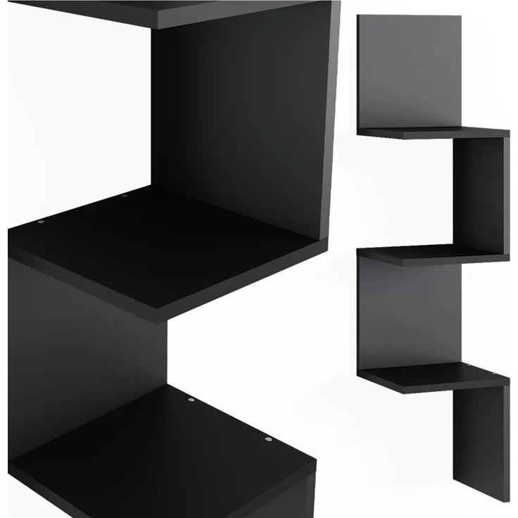Eckregal Paolo Schwarz 28 x 116.4 cm 2er Set Vicco – Bild 6