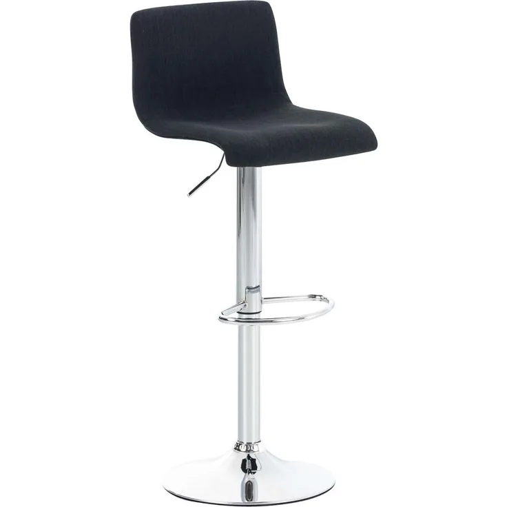 DELUKE® Barhocker BERLIN - Schwarz, Stoff Barhocker mit Lehne Barstuhl Tresenhocker Tresenstuhl Kneipenhocker Kneipenstuhl