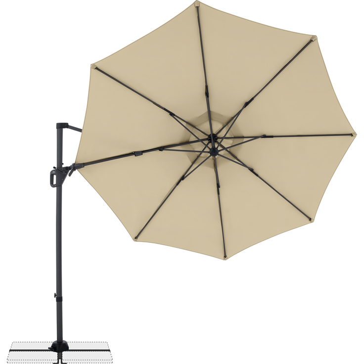 Doppler Sonnenschirm / Ampelschirm "LIFE 310 Side", sand, Ø 310 cm – Bild 2