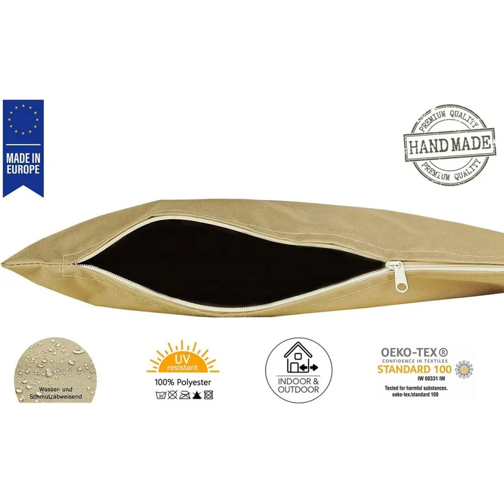 JACK Kissenbezüge 2er Set 50x50cm Outdoor Wasserfest, (2 Stück), 2x Kissenhülle, strapazierfähig, wasserabweisend, Innen & Außen – Bild 2