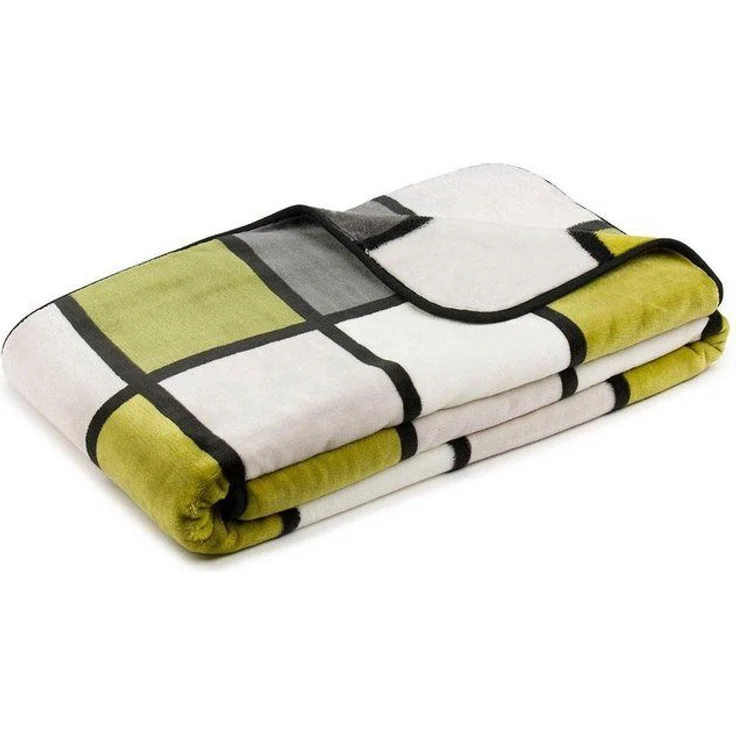Gözze - Weiche Kuscheldecke, Cashmere Feeling, Hohes Stoffgewicht 500 g/m², Antigua, 150x200 cm - Grün/Anthrazit/Weiß – Bild 4