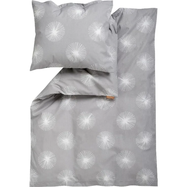 Leander 'Junior Flora' Kinderbettwäsche light grey, 100x140 cm