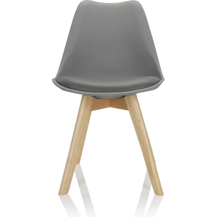 hjh OFFICE Besucherstuhl Konferenzstuhl 4er Pack SCANDI Kunststoff Grau