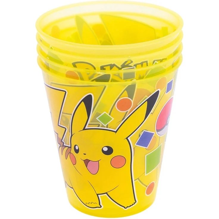 Pokemon Kinder Becher Set 4 teilig 285 ml aus Polypropylen – Bild 2
