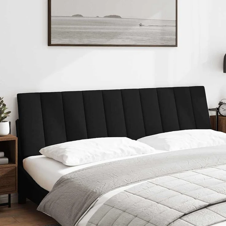 vidaXL Kopfteil-Kissen "Hanko" Schwarz 180 cm Stoff – Bild 2
