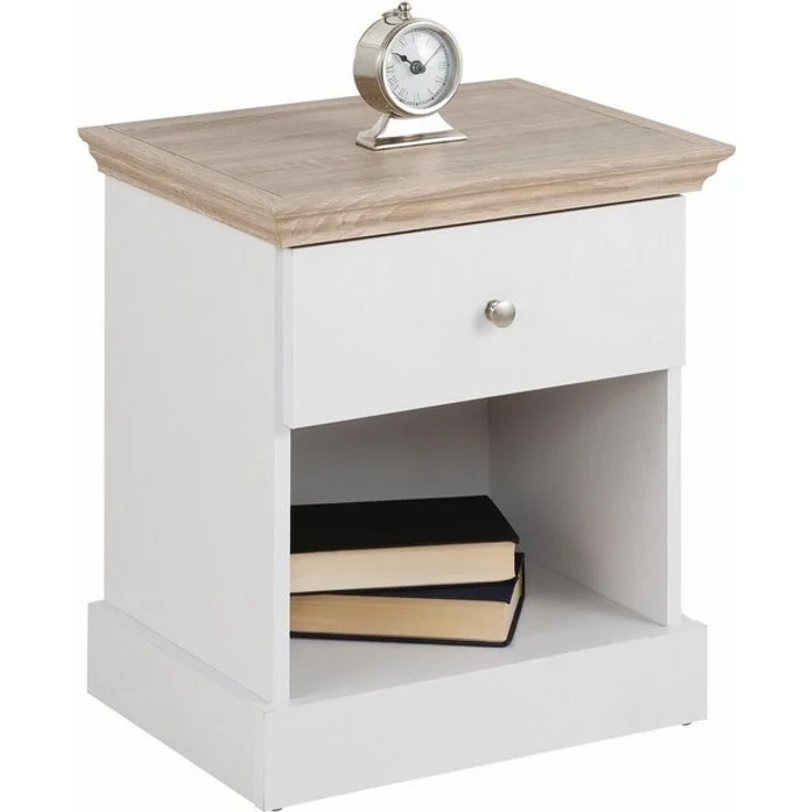 Home affaire Nachtkonsole Binz, mit einem schönen Metall Knopfgriff, Breite 45 cm – Bild 4