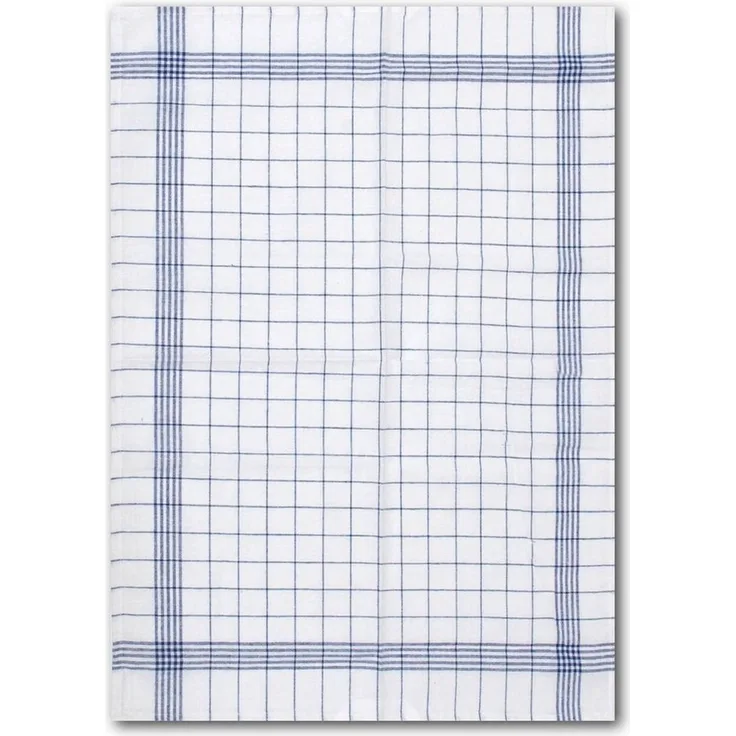 Dyckhoff Geschirrtuch KARO / Halbleinen - 50x70 cm, (Set, 10-tlg)
