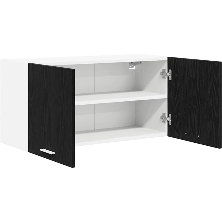 vidaXL Hängeschrank Schwarz Eichen-Optik 80 x 31 x 40 cm Holzwerkstoff 884179 – Bild 5