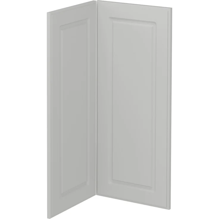 Küchenfront R-Line Weiß Landhaus 59.2 x 71.3 cm Möbelfront für den Eckunterschrank Vicco – Bild 1