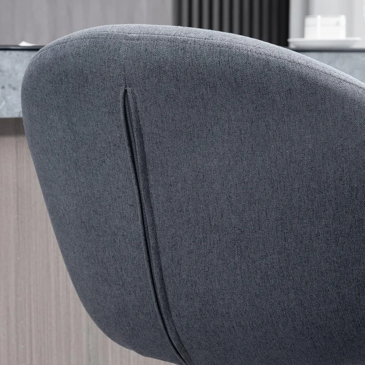 HOMCOM Barhocker Bistrohocker mit Fußstütze (Tresenhocker, 1 St, Barstuhl), Dunkelgrau, 54 x 54 x 92-112 cm – Bild 8