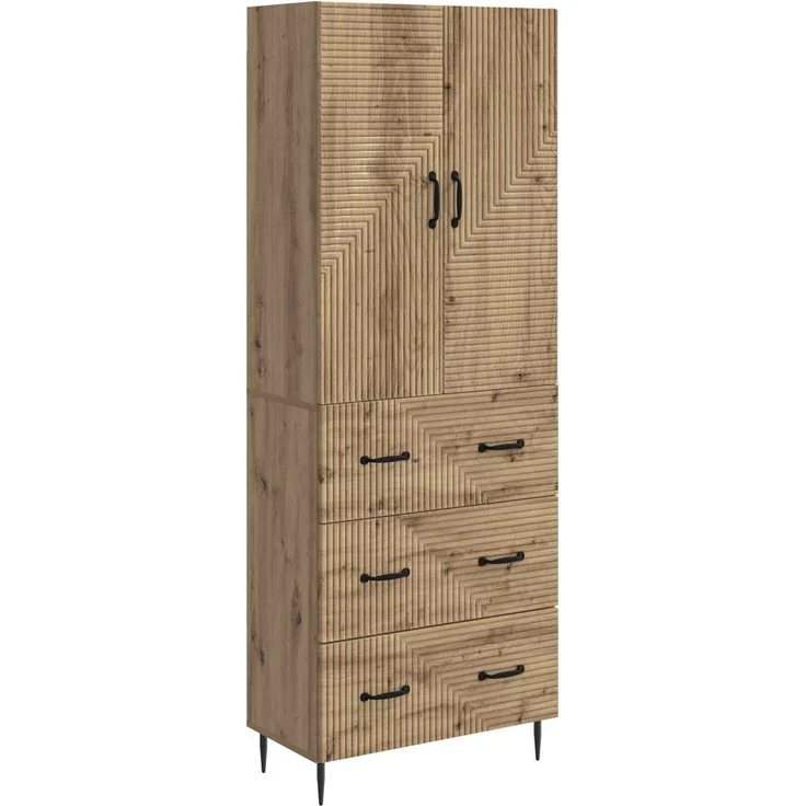 vidaXL Schrankset 2 pcs Artisan-Eiche 66 x 34,5 x 90 cm Holzwerkstoff 3416645 – Bild 1