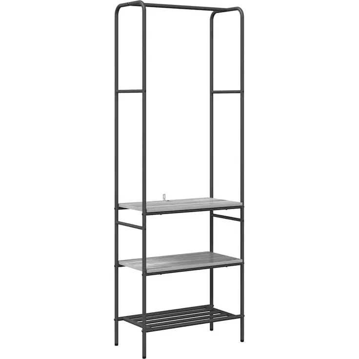 vidaXL Kleiderständer Grau Sonoma 60 x 30 x 171 cm Holzwerkstoff 868460