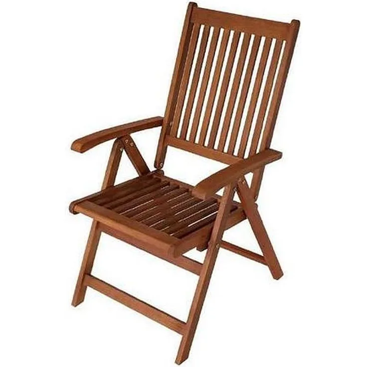 Klappsessel Gartensessel Stuhl 2er Set mit Armlehnen klappbar Eukalyptus geölt
