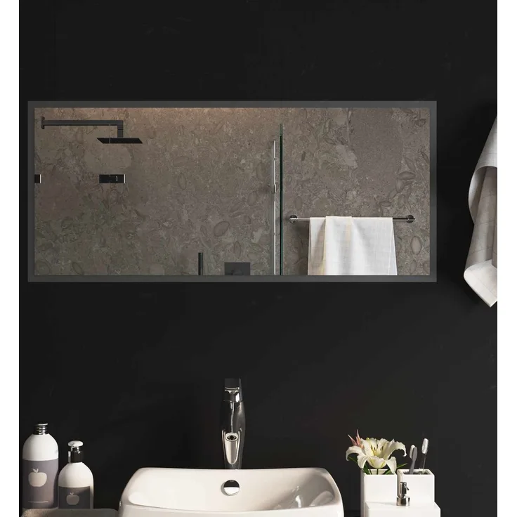 vidaXL LED-Badezimmerspiegel Transparent 90 x 40 cm Gehärtetes Glas 42045819