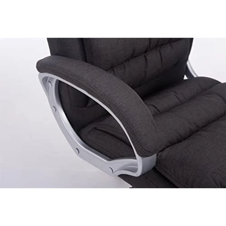 TPFLiving XXL Bürostuhl Vancom, Dunkelgrau, 235 kg Belastbarkeit, ergonomisch, drehbar, Stoffbezug, 77x122x77 cm – Bild 6
