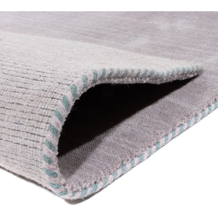 Gabbeh Teppich - Indus »Agra« 140 x 70 cm - silber – Bild 4