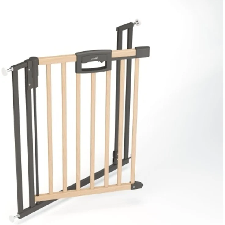 Geuther Türschutzgitter 'Easylock Plus' zum Klemmen für Öffnungen, Holz/ Metall, Natur/ Schwarz, 120,5 cm - 128,5 cm – Bild 6