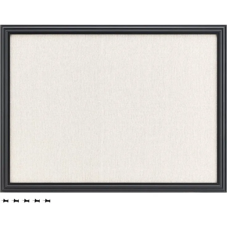 Navaris Memoboard Memoboard mit Leinenoberfläche - 58x43cm - inkl. Stecknadeln, (1-tlg)