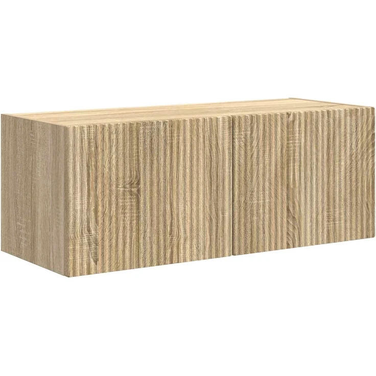 vidaXL TV-Wandregal-Set Wandmontiert 4 pcs Sonoma-Eiche Holzwerkstoff 3408918 – Bild 5