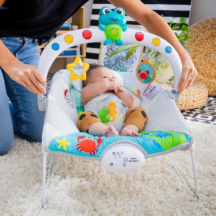 Baby Einstein, Ocean Explorers Musikalische Babywippe Babyschaukel, Kick to It Neptune, Unisex, fr Kinder von 0-6 Monaten bis zu 9kg – Bild 8