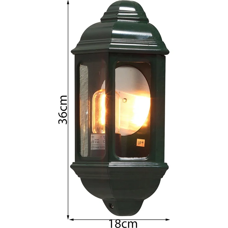 KONSTSMIDE No. 7011-600 Aussenwandleuchte Cagliari E27 IP43 Alu Grün – Bild 3