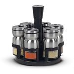 7-teiliges Gewürzständer-Set, Gewürzstreuer, Gewürzbehälter - Perfekt für jede Küche Silber