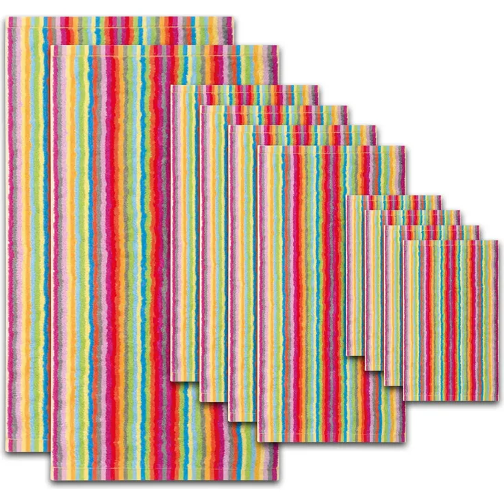 CAWÖ Handtuch Set, 10-tlg. - C Life Style, 2x Duschtuch, 4x Handtuch, 4x Gästetuch Multicolor Set