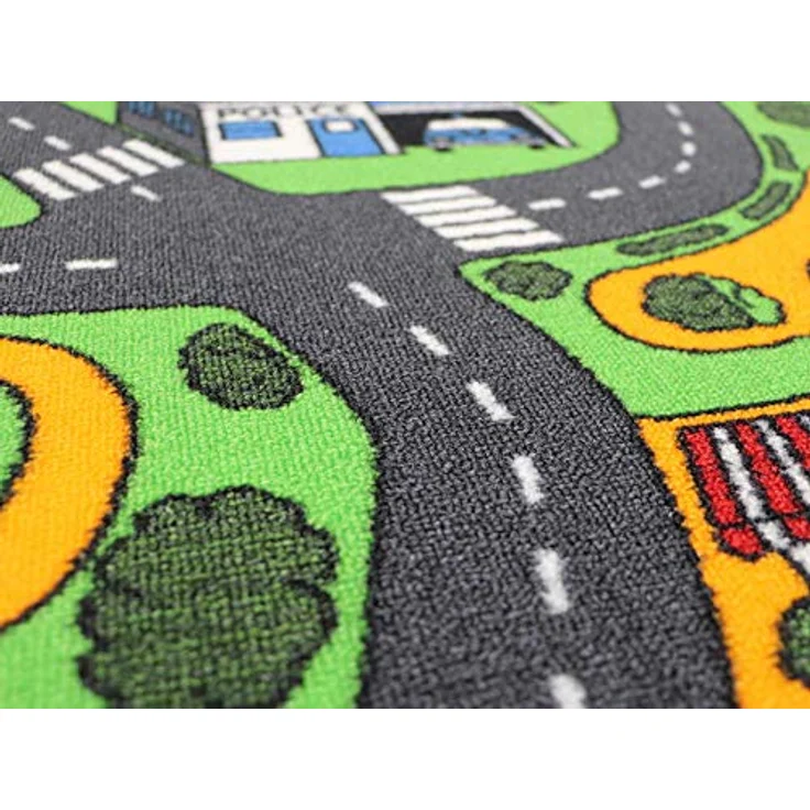 Primaflor-Ideen in Textil Kinderteppich CITY, rechteckig, Höhe: 5 mm, Straßen-Spiel-Teppich, Straßenbreite ca. 9 cm, Kinderzimmer – Bild 7