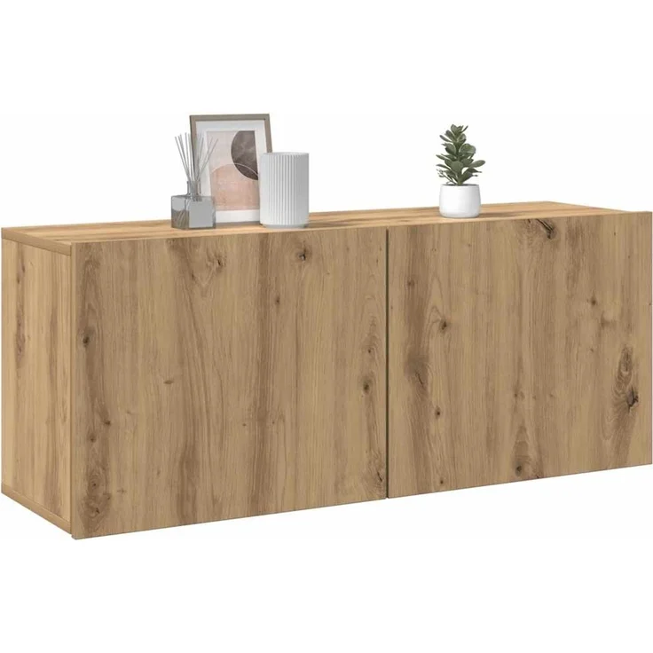 TV-Wandschrank, TV-Hängeboard Fernsehschrank Artisan-Eiche 100 x 30 x 41 cm – Bild 4