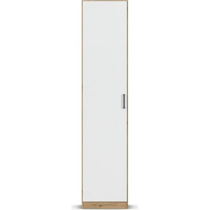 rauch Allrounder, Garderobenschrank, Mehrzweckschrank, 1-türig, mit 4 Einlegeböden, Farbe Weiß/Eiche Artisan, BxHxT 47x210x41cm – Bild 2
