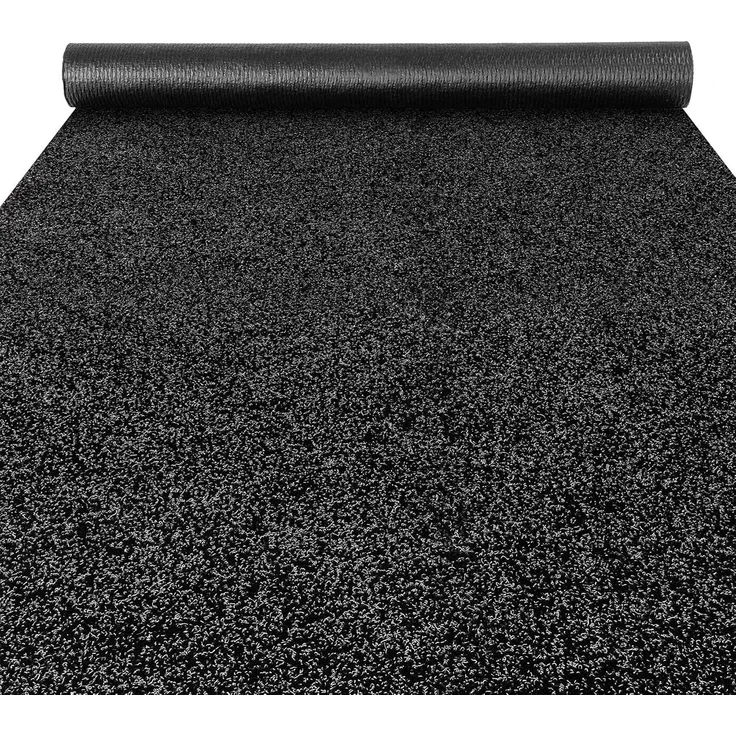 ANRO Läufer Teppichläufer POET Sauberlaufmatte Fußmatte Teppich Läufer, eckig, Höhe: 5 mm, Bodenläufer 100x100cm Meliert Schwarz Breite 100cm
