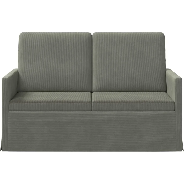 vidaXL 2-Sitzer Sofa Hellgrau 130 x 81 x 82 cm Cordstoff 42041067 – Bild 2