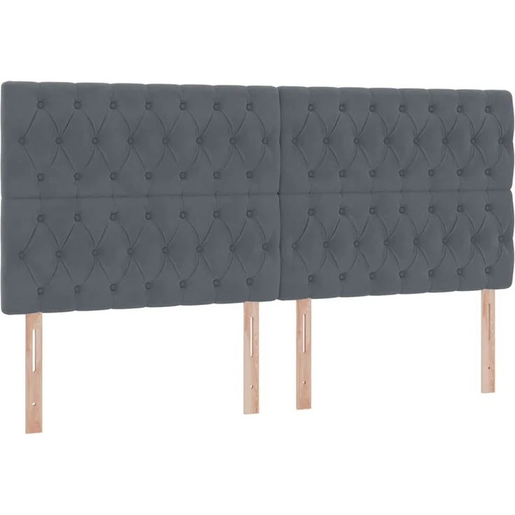 vidaXL Aufbewahrungsbett mit Matratze Dunkelgrau 200 x 200 cm Samt 3372112 – Bild 9