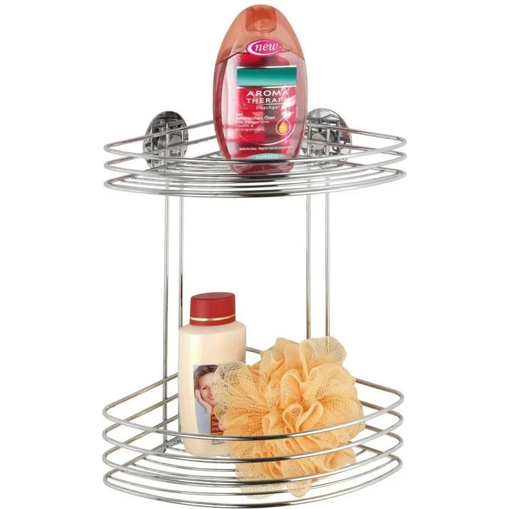 WENKO Dusch Eckregal, 2 Ablagen, Befestigen ohne bohren, Turbo-Loc® – Bild 2