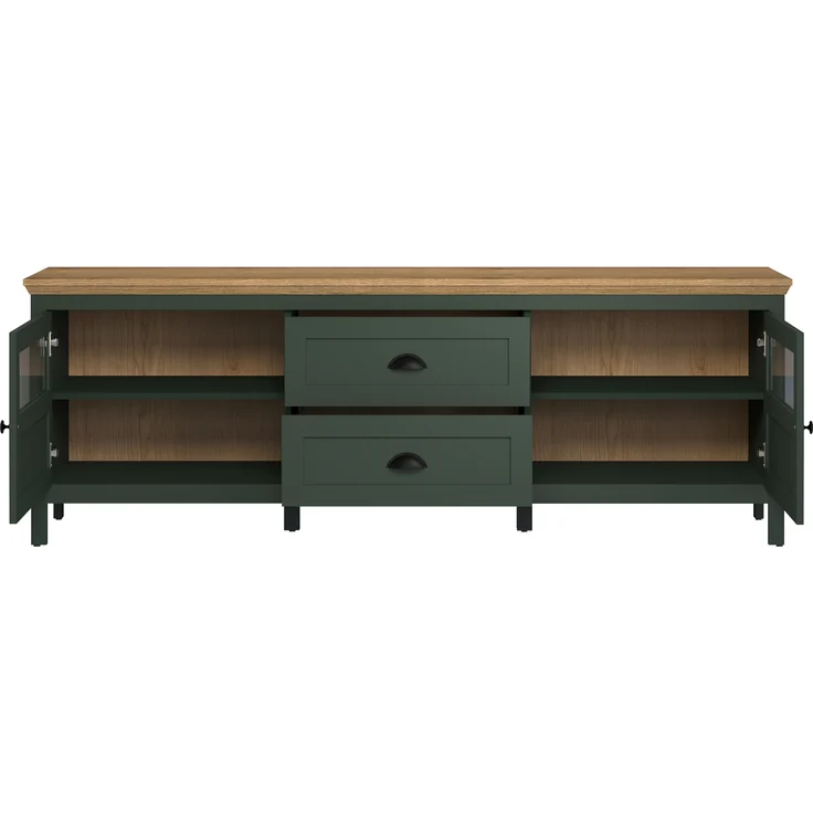 Wohnzimmer-Set >Stanton< in Tannengrün/Eiche aus Holzwerkstoff – Bild 9