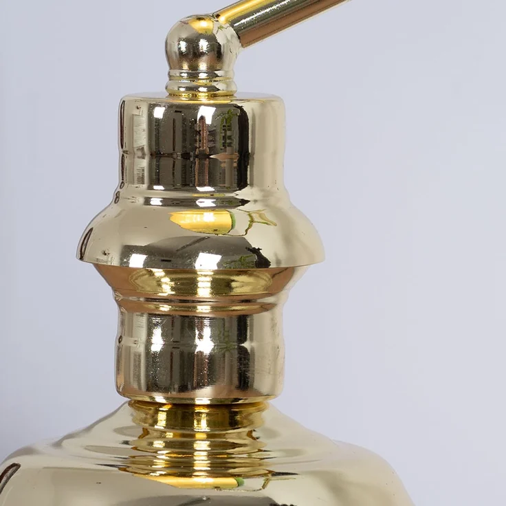 LED Bankerlampe, Metall messing, Glas grün, H 36 cm – Bild 9