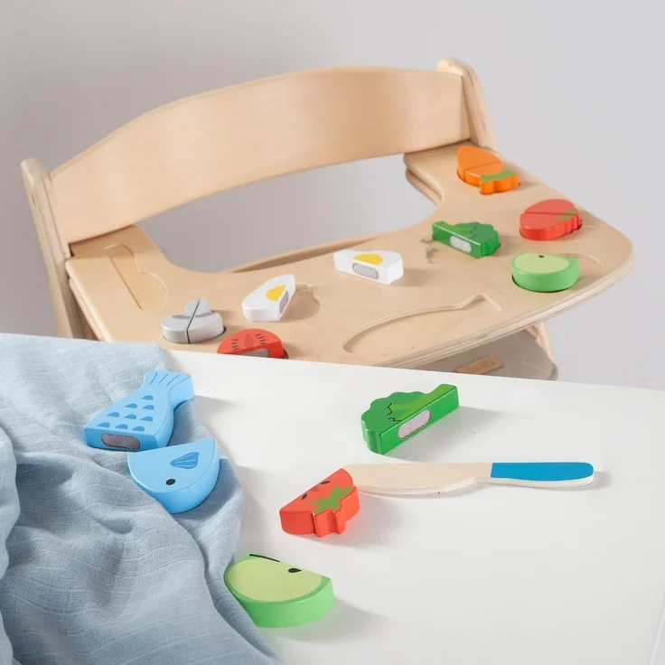 roba Essbrett mit Spielelementen - Obst- und Gemüse zum Spielen - Holz natur – Bild 6