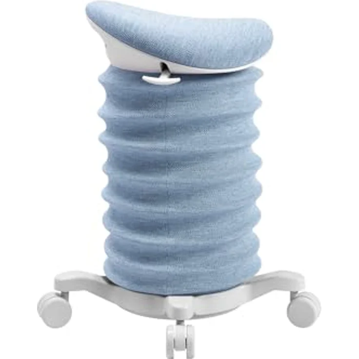 TOPSTAR Sitness 4D mit Rollen AGR-Zertifiziert Dynamischer Sitzhocker Papyrus - hellblau, ergonomischer Bürohocker - höhenverstellbar - stärkt den Rücken - entlastet die Bandscheiben – Bild 4