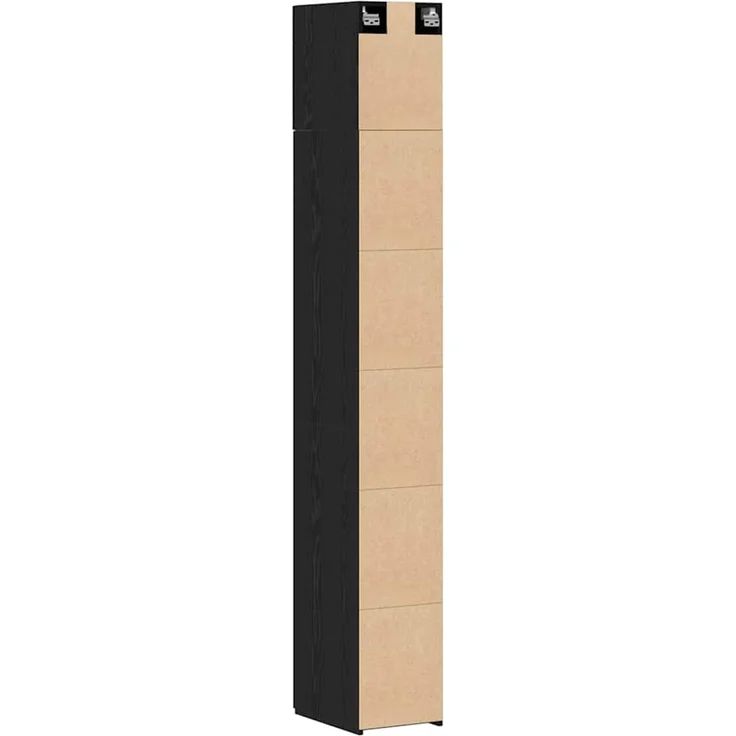 vidaXL Lagerschrank mit Regalen Schwarz Eichen-Optik 3365629 – Bild 9