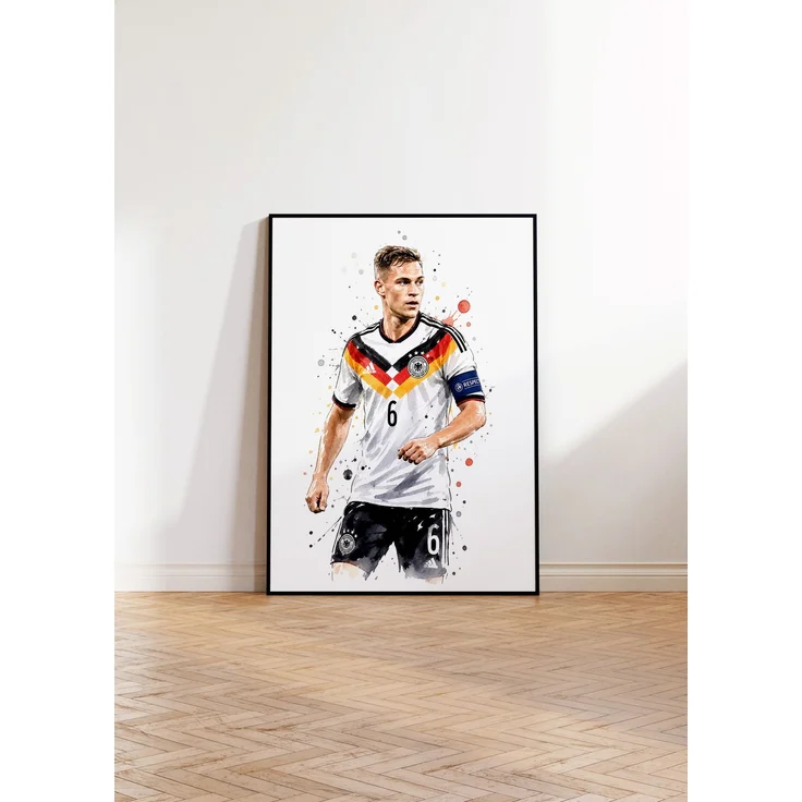 JUSTGOODMOOD Deutschland Fussball Poster, Aquarell Sport Wandbild, ohne Rahmen, 13x18 cm – Bild 4